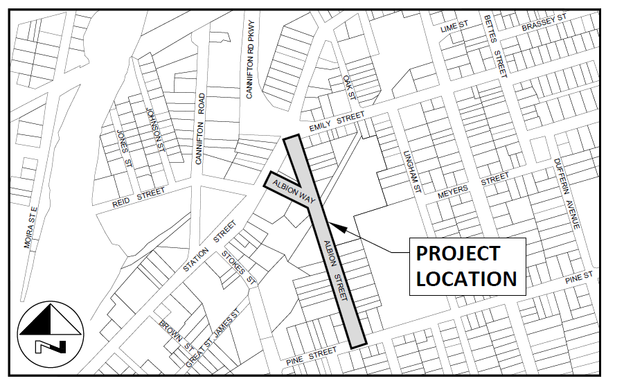 Albion Street Project Location Map