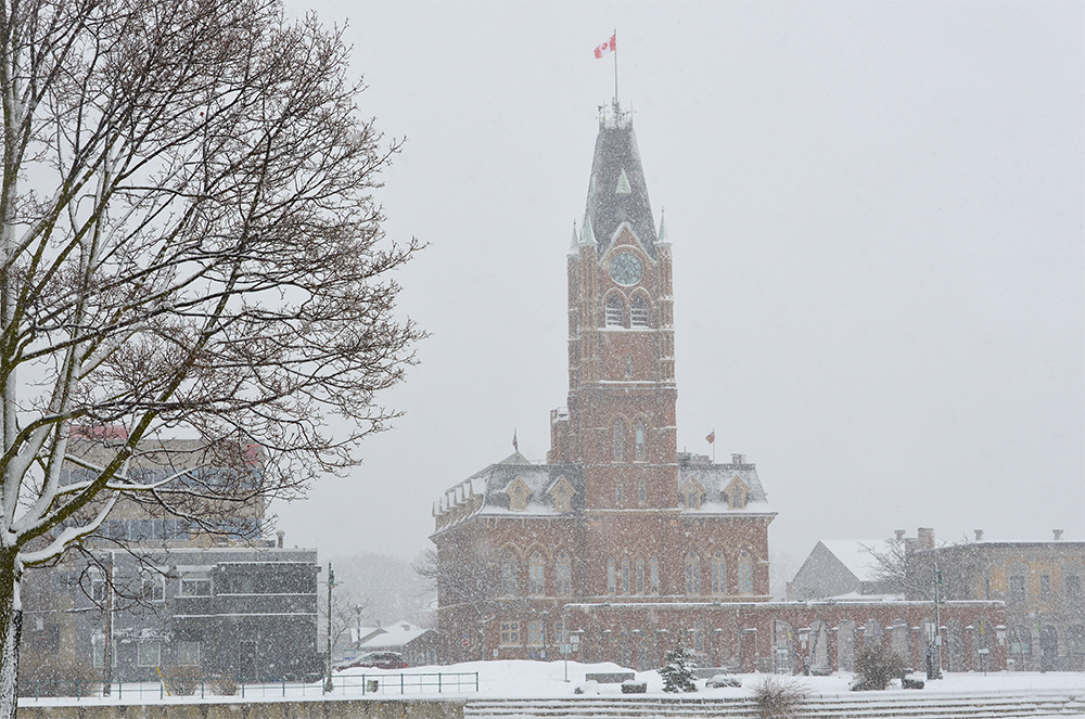 City Hall in the winter time