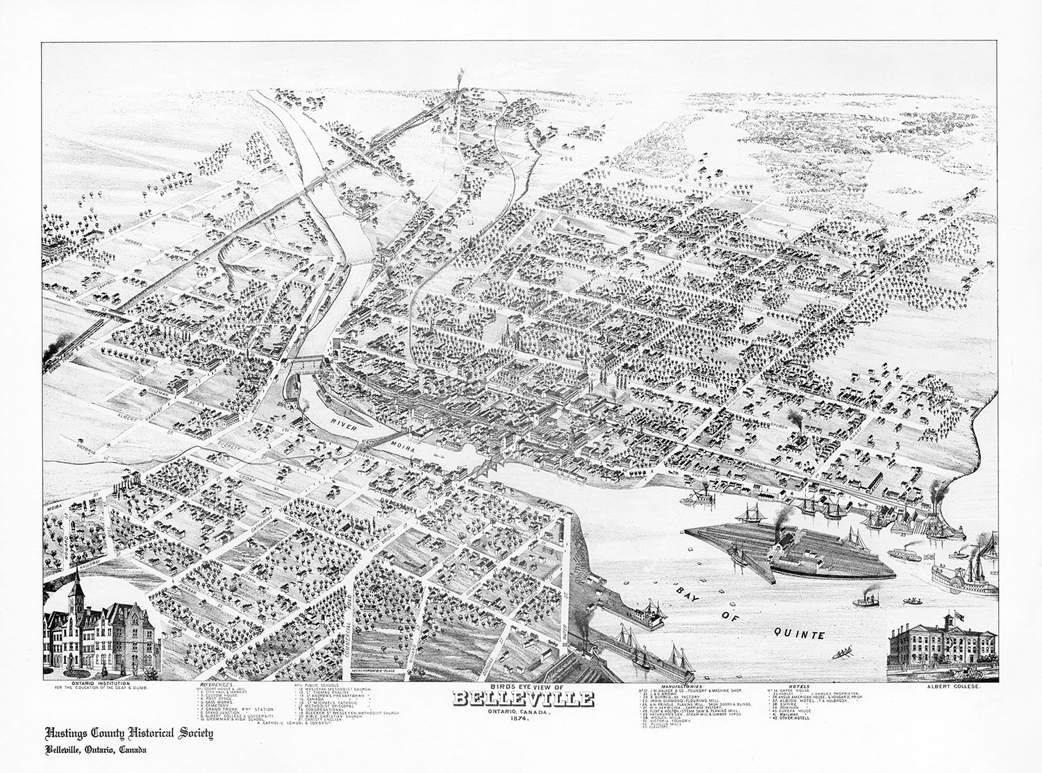 1874 map of Belleville