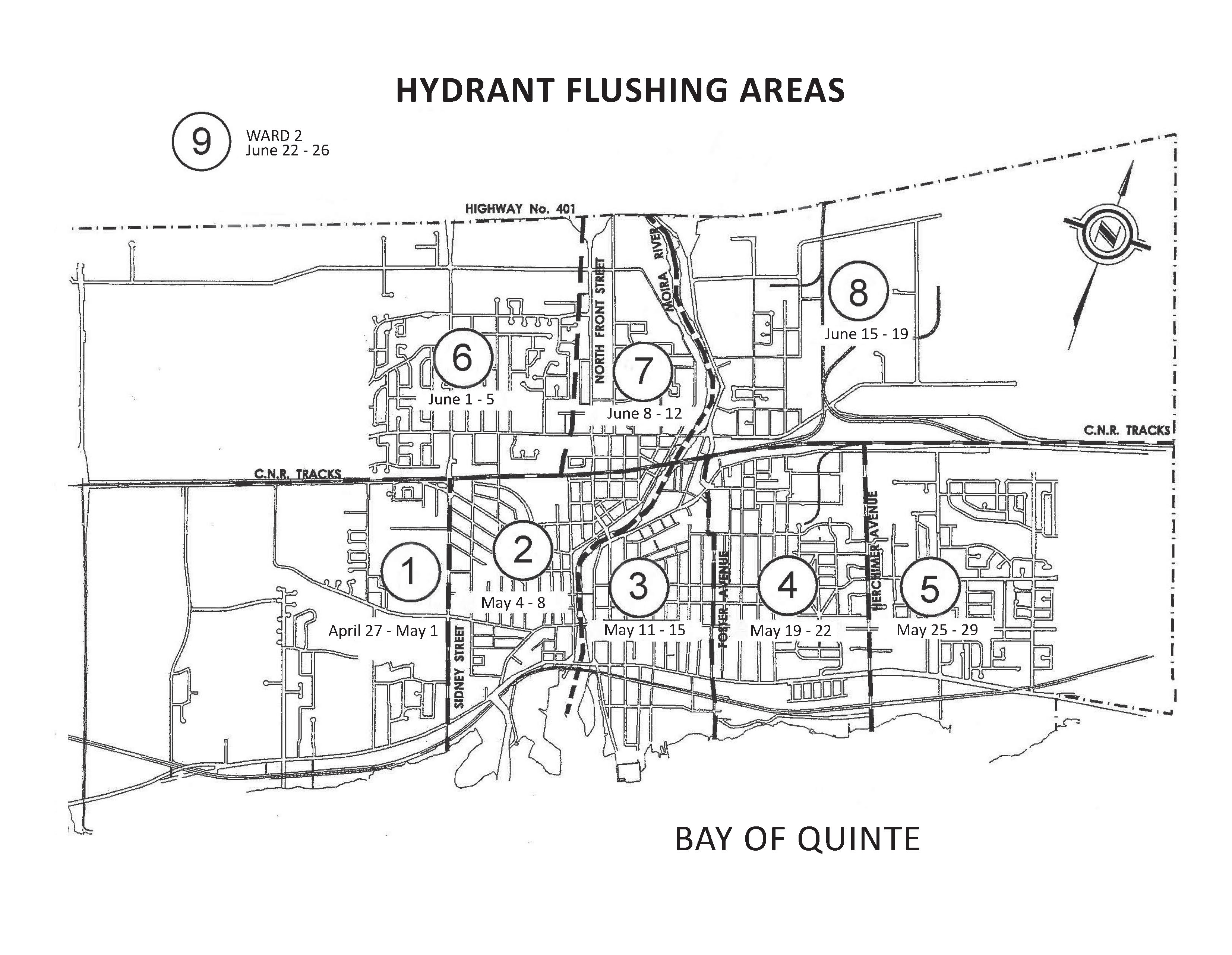 Hydrant Flushing Schedule Hydrant Flushing Schedule Map
