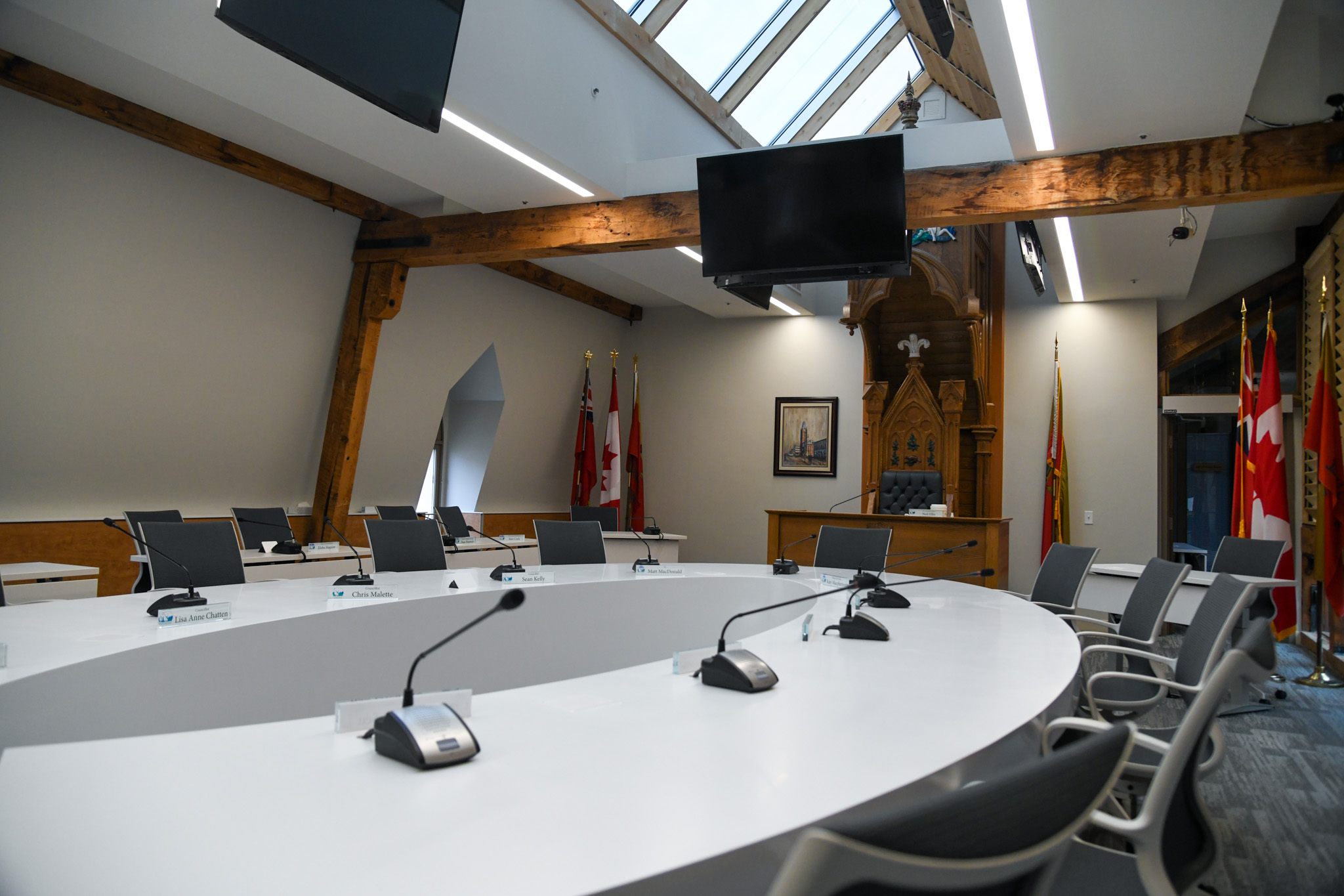 Photo of City Hall Council Chambers.