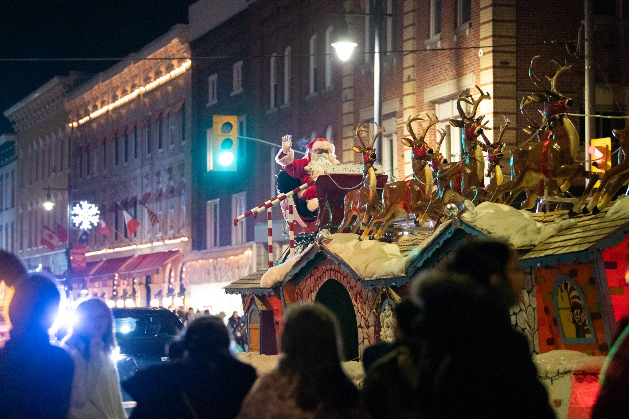 Santa Waving in Parade